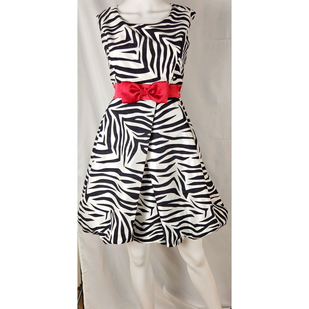 VTG Speechless Zebra Print Bubble Hem Y2K/Indie/Party Dress  20 1/2 Youth